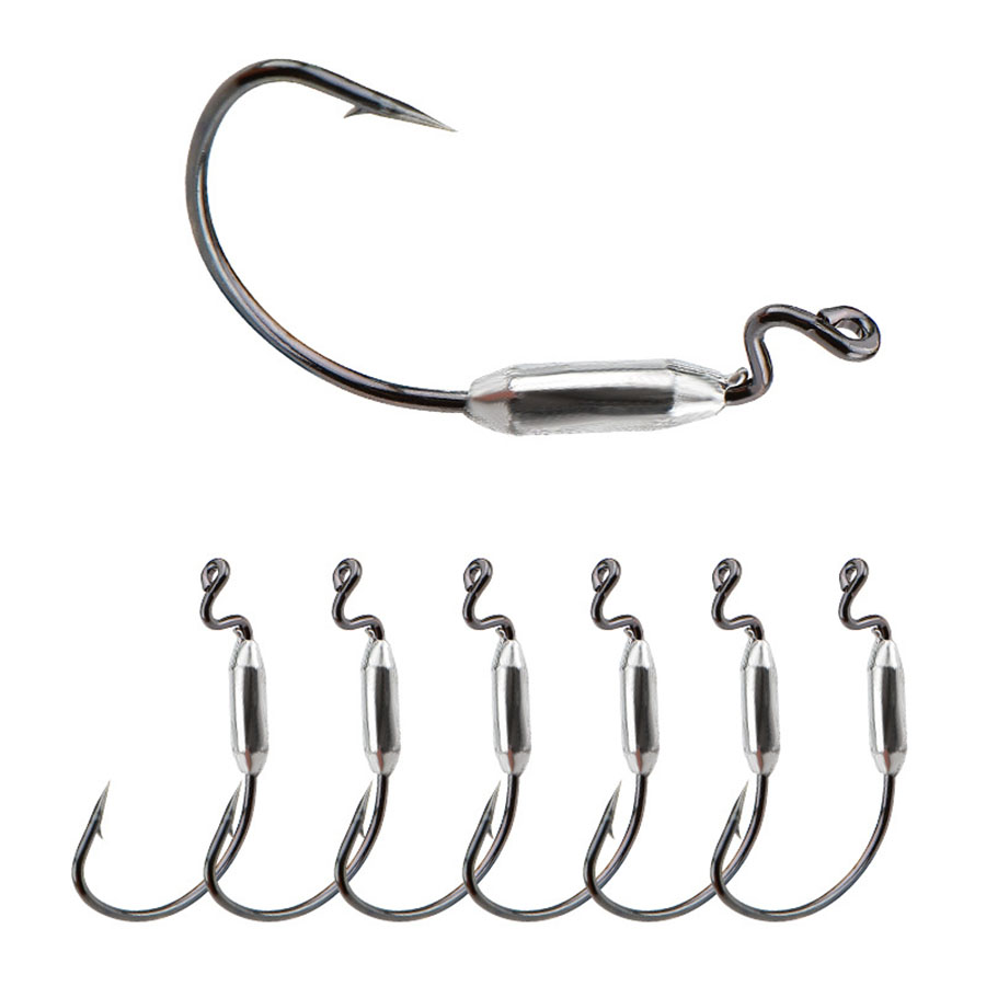 Fishing Hook Offset - 5pcs Soft Worm Lure 1/0# 2/0#