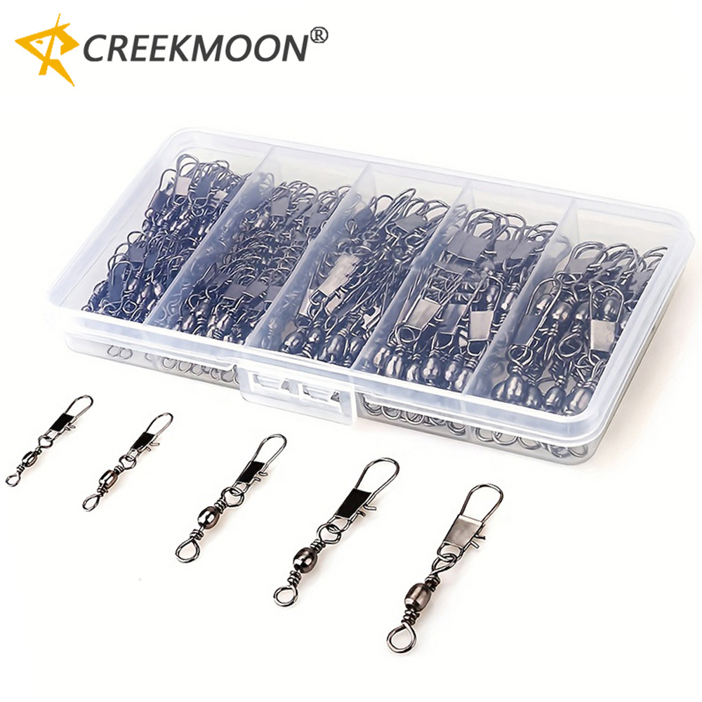 Fishing Hook Stainless Steel - 100Pcs/Lot 4#6#8#10#12# Swivels Mix Fishing Connector