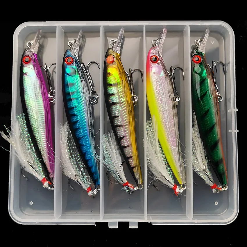 Fishing Hook Box - 5pcs/box Laser 3D Eyes Bionic Minnow