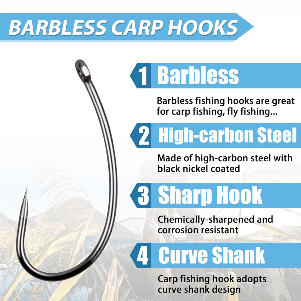 180PCS Barbless Fishing Hooks  - Fishing Hook Circle review and price