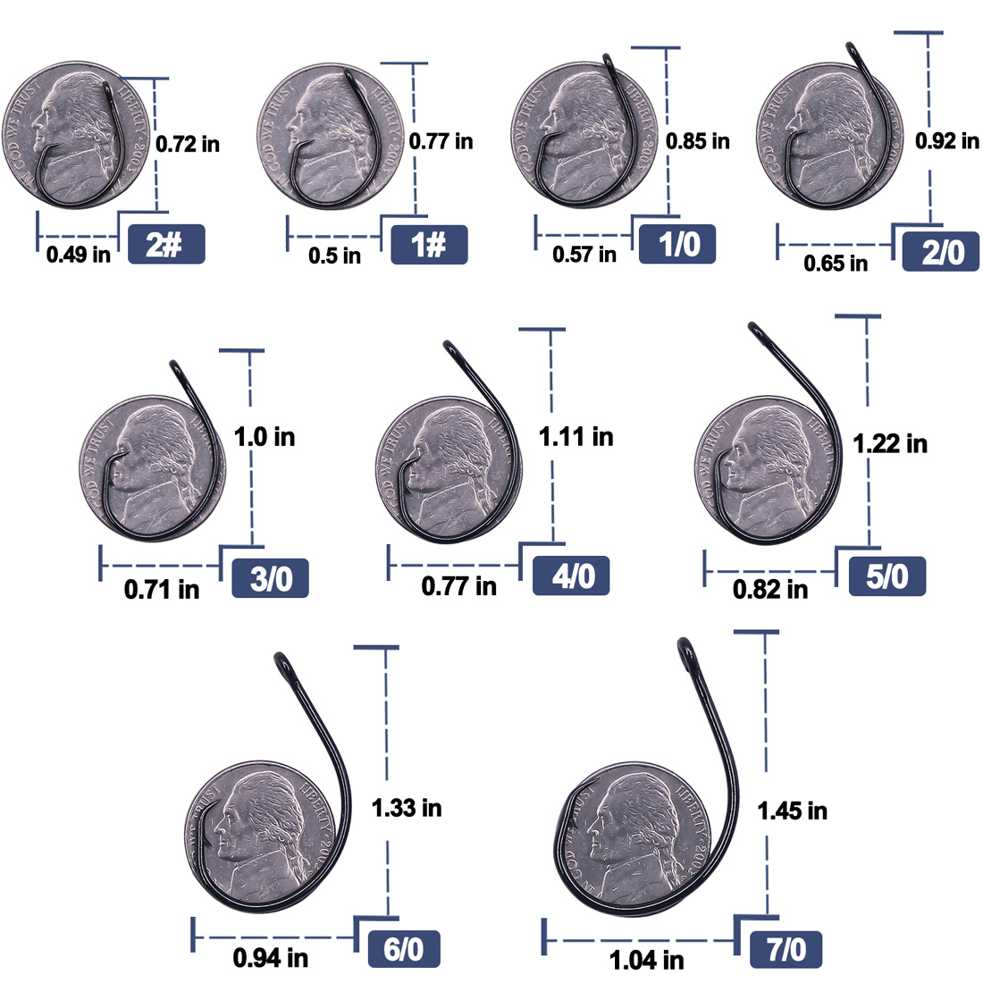 9KM 25-50Pcs Inline Wide Gap C - Fishing Hook Circle review and price