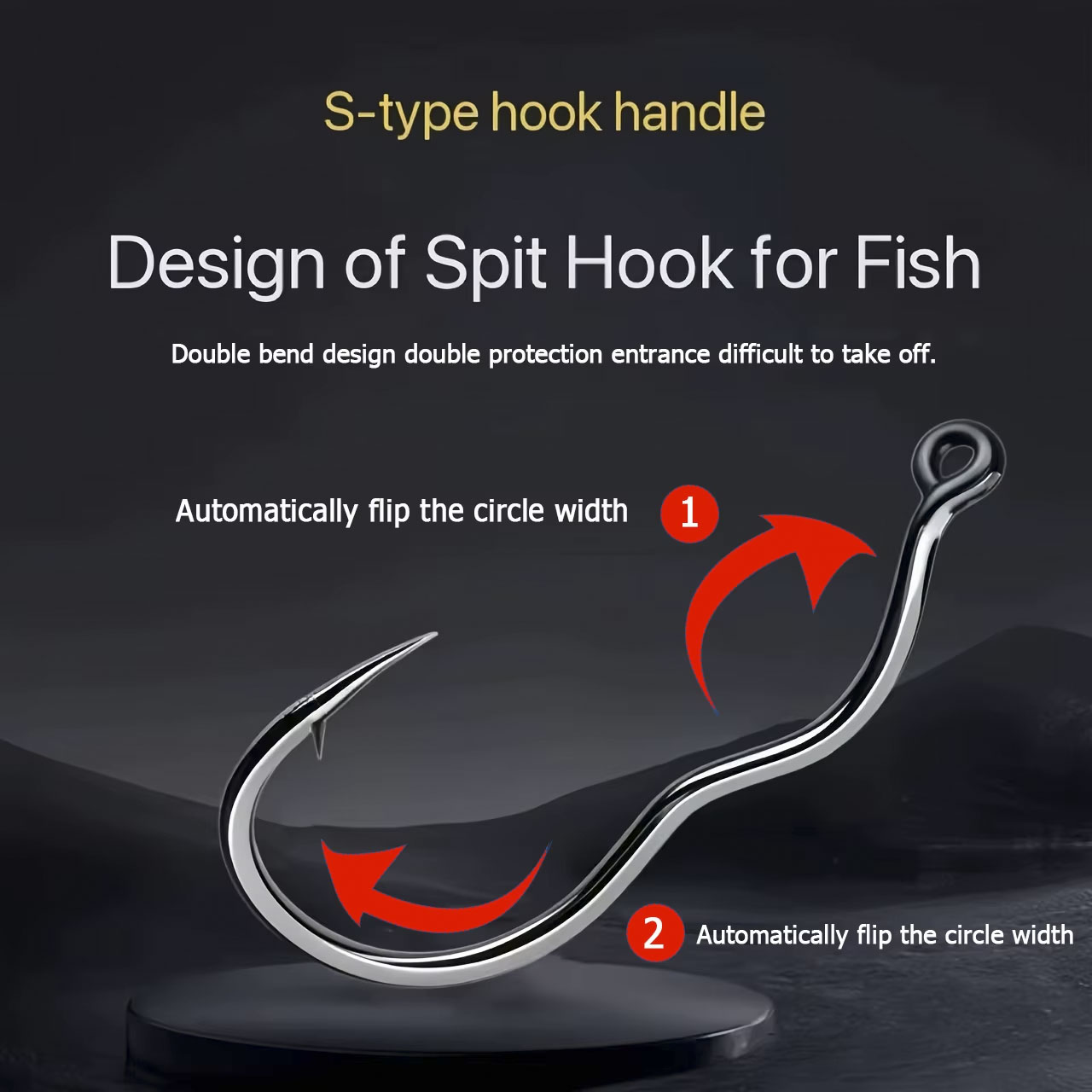 50 Pcs Durable Automatic Flip  - Fishing Hook Circle review and price