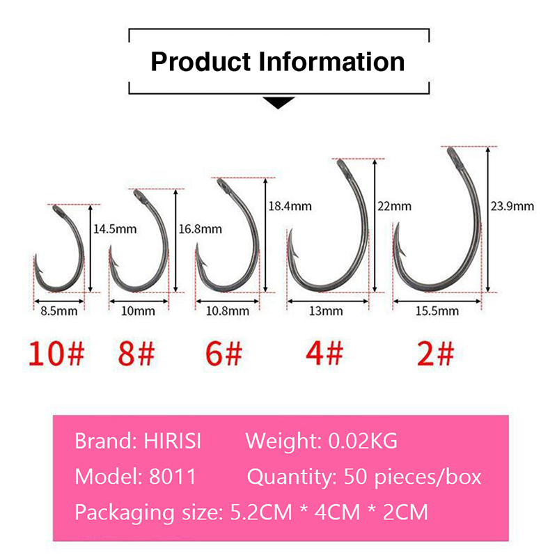New Hirisi 50pcs Boxed Hooks B - Fishing Hook Box review and price