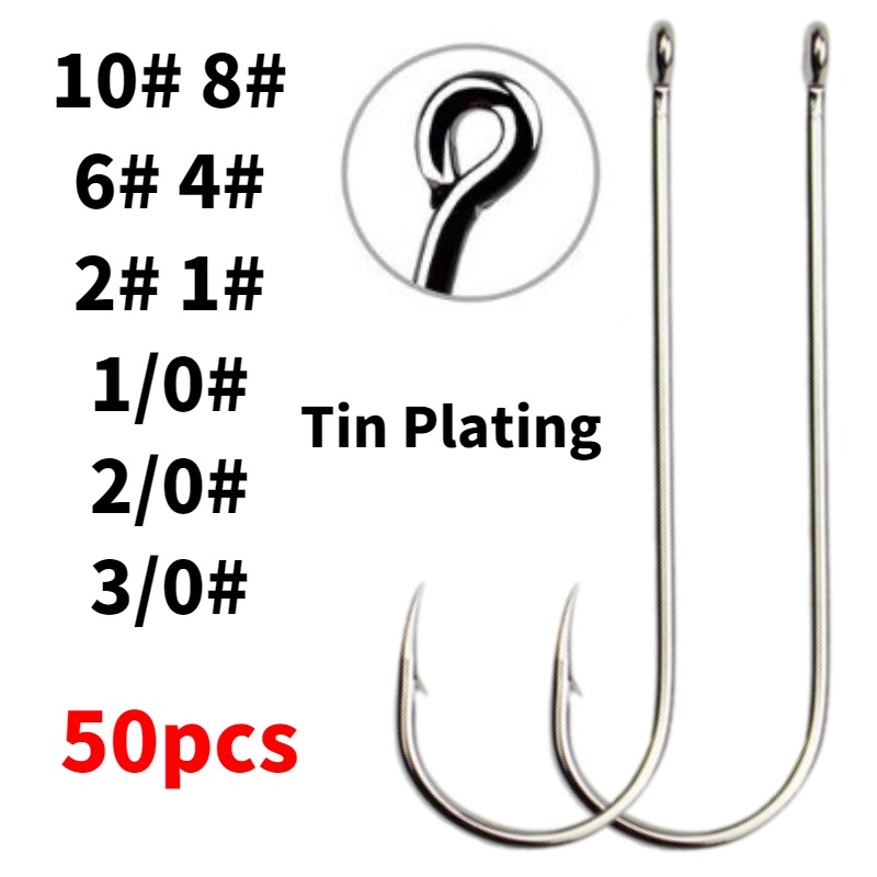 50pcs Long Shank Saltwater Cir - Fishing Hook Circle review and price